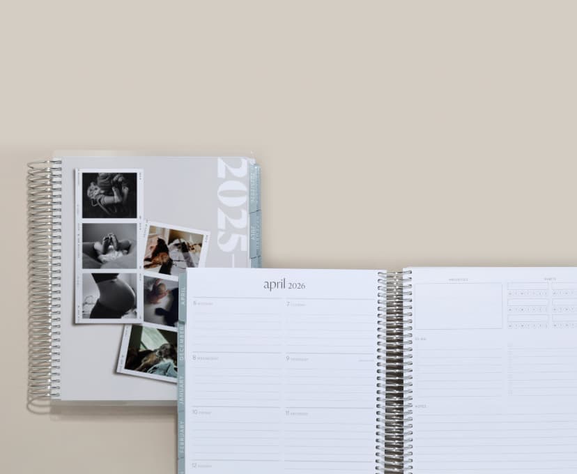 Coiled LifePlanner featuring minimal design and weekly layout.